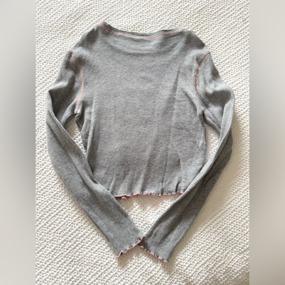 Disney Mickey Mouse Thermal Ribbed Crop (Size XS) - Picture 3 of 3